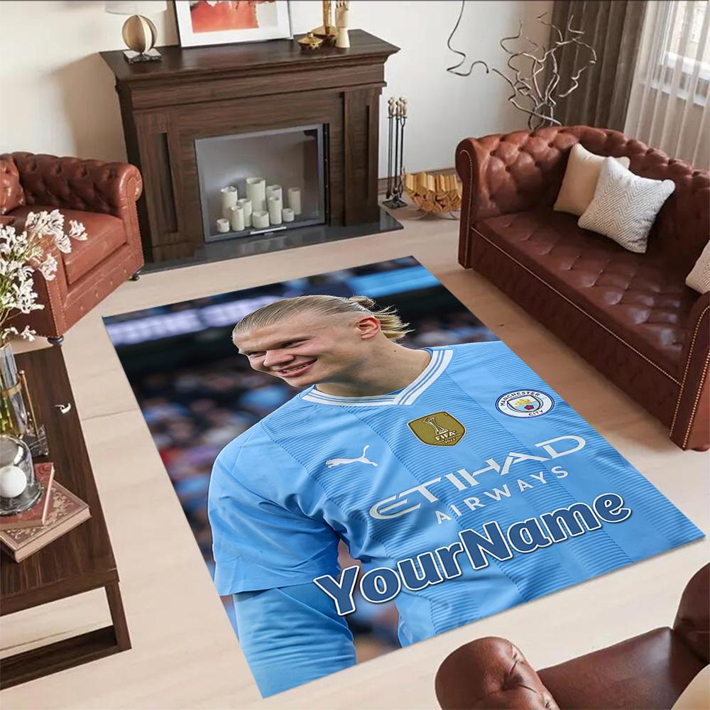 Haaland 243 Personalized Name Carpet Suitable for Decorate Room Study Room Living Rooms Balcony Anti-slip Rug Decorate Offices