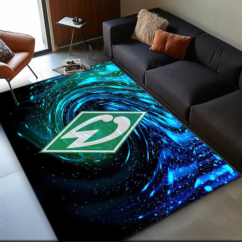 1 Stück Teppich Grün und Weiß Werder Teppich, Stuhlmatte, Bereichsteppich für Büro Schlafzimmer Wohnzimmer Schlafzimmer, Fußmatten Dekoration Weihnachtsgeschenke für Fans