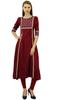 Bimba Women's Solid A-Line Rayon Kurti Lace Kurta 3 4 Sleevless Designer Ethnic