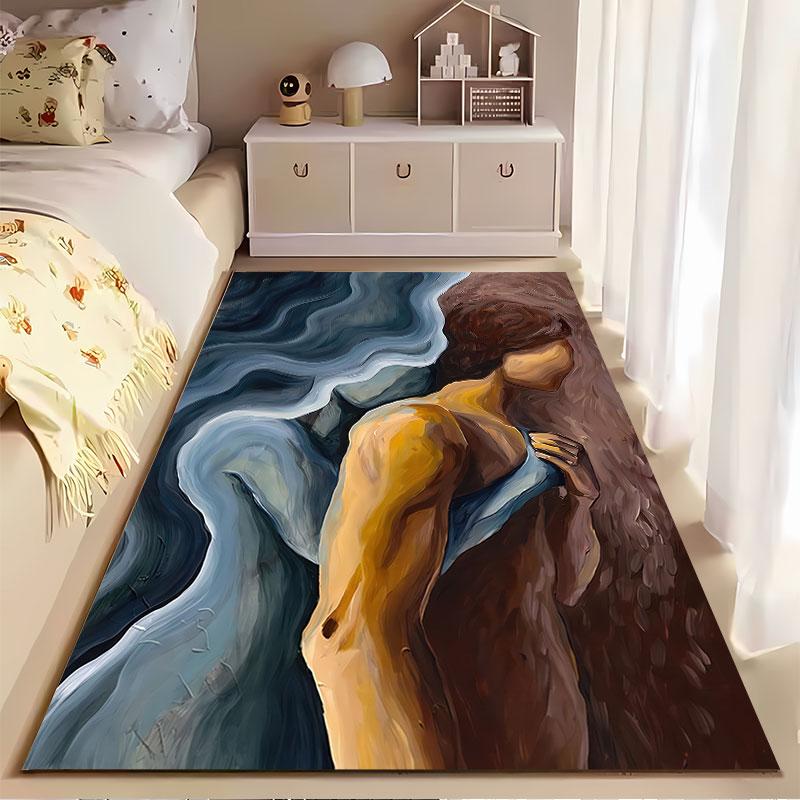 Abstract Woman and Spirit Painting Suitable As a Non-slip Mat for the Living Room or Bedroom Sofa