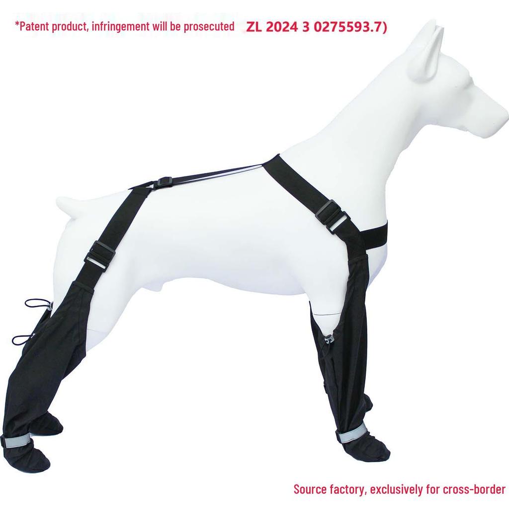 Reflektierende Schmutzabweisende Hundestiefel mit Verstellbaren Elastischen Bändern für Draußen