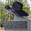Outdoor Solar Fan Hat Neck Coverage Quickly Dry Fabric Hat Adjustable Sun Hat Sweat Absorbing Solar Fan Hat for Outdoor