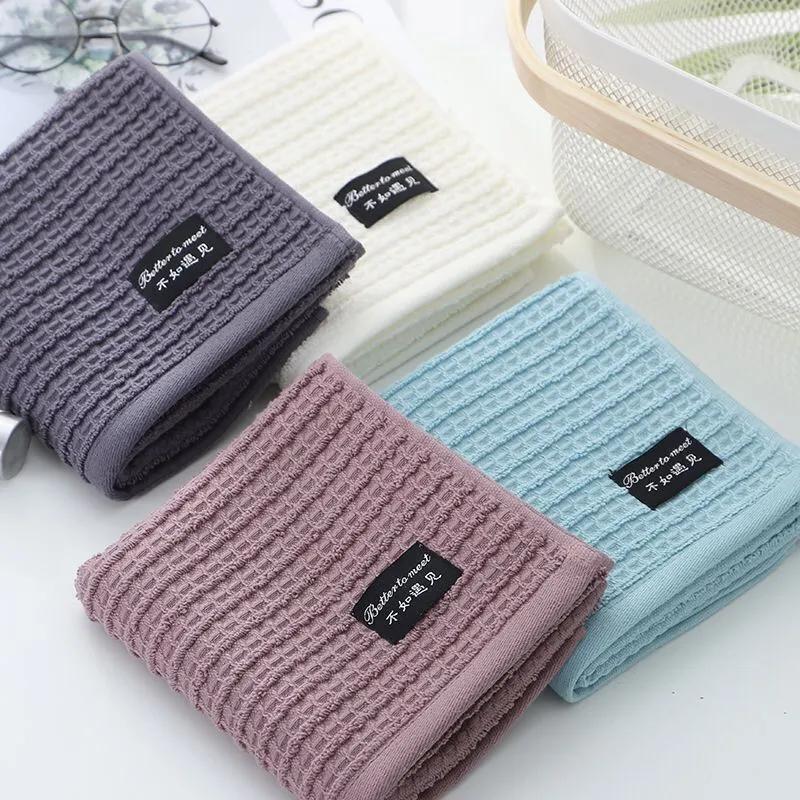 1Pc 35x75cm Simple Solid Color Cotton Breathable Soft Absorbent Adult Bathroom Hand Towel