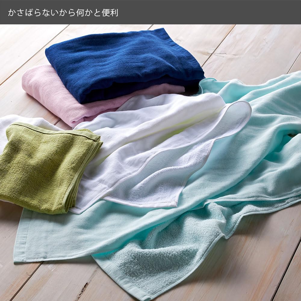 Set of 5 Gauze Bath Made In Senshu Towels 60 X 120 Light Pink Towels, Single-Sided, Japan, (Approx. Cm),