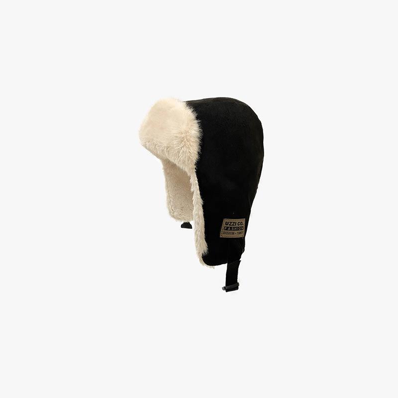 Women's Hats with Velvet Thickened Heating Electric Bike Outdoor Cycling Ear Protection Windproof Cold Northeast Lei Feng Hat Men