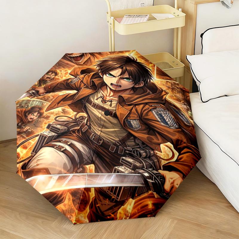 1PC Attack Titan Automatic Umbrella - Suitable Travel Outdoor Portable Umbrella Birthday Gift Daily Essentials