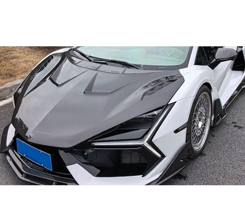 Compatible Lamborghini Revuelto Upgrade: Duke Carbon Fiber Side Skirt Trim & Diffuser Accessories