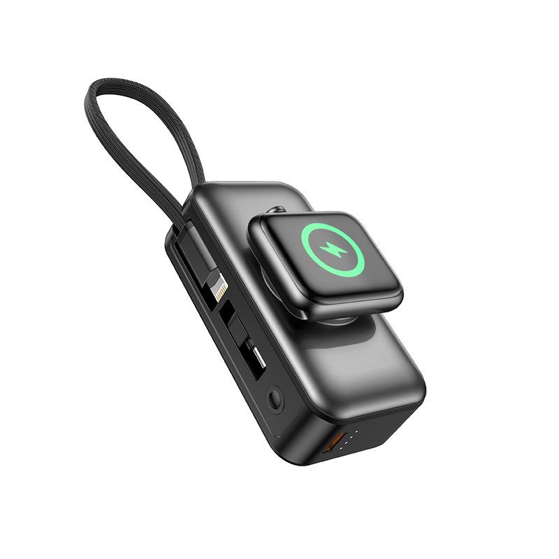 Cross-Border 3-in-1 Magnetic Wireless Charger: 22.5W Power Bank for Watch, Earphones, and Phone.
