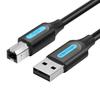 USB 2.0 Cable - Vention - Coqbf - 3m - Black - 480 Mbps