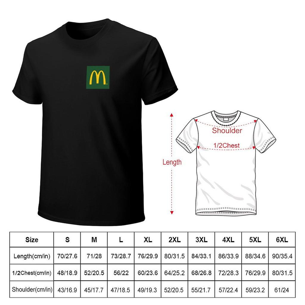T-shirt Mcdo t-shirt personalizzate moda coreana magliette larghe t-shirt da uomo grafiche