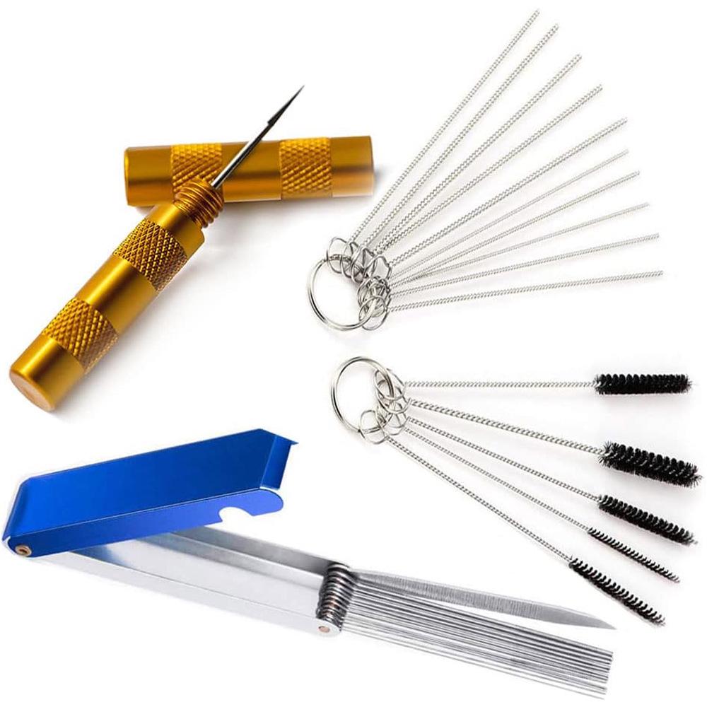 Airbrush Cleaning Kit: Spray Gun Brush Set & Nozzle Ventilation Tools
