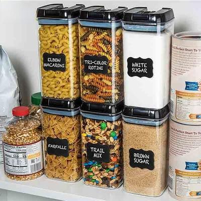 Airtight Food Storage Container 6Pcs Set,Plastic Food Container Kitchen Multigrain Sealed Storage Jar,Cans for Bulk Cereals