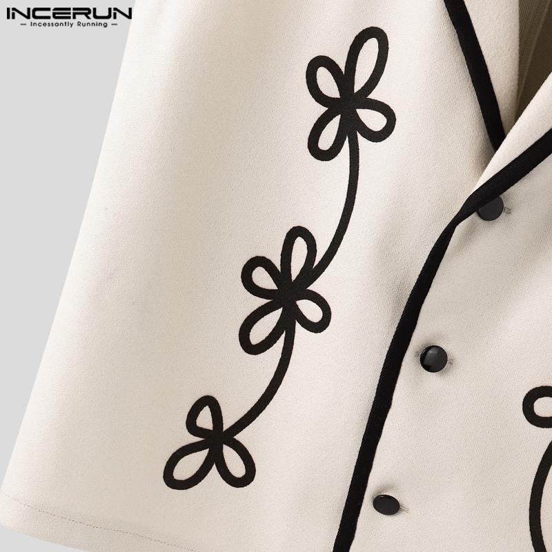 INCERUN Men Lapel Neck Sleeveless Stitching Button Casual Vest Waistcoat