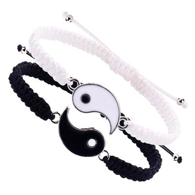 2 Stück Armbänder für beste Freunde, verstellbares Yin-Yang-Armband mit Kordelfaden, passendes Armband für Bff, Freundschaft, Beziehung, Freund, Freundin, Valentinstagsgeschenk