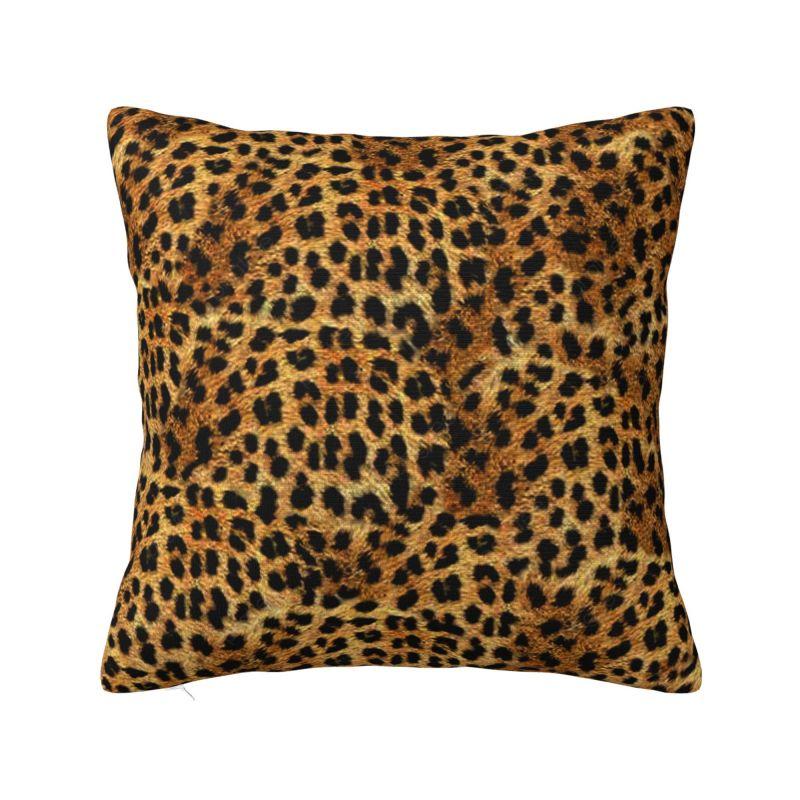 Custom Leopard Print Pillow Case Decoration Luxury Animal Skin Outdoor Cushions Square Pillowcase