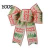 Reusable Holiday Party Supplies Christmas Bows for Wreath, Merry Craft Bow Ornaments, Winter Tree Door Window Ornaments Decoration Tree, Front
