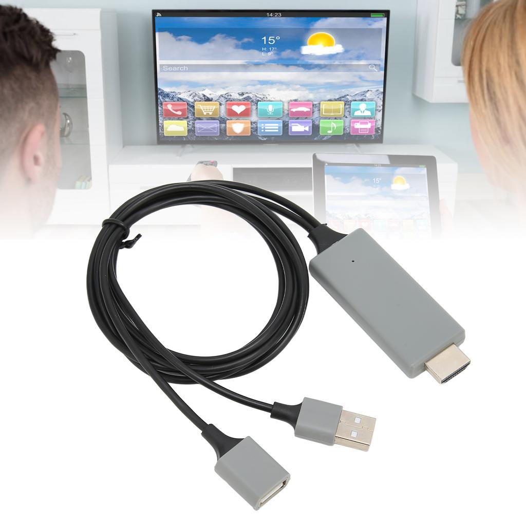 HDTV Cable Adapter 1080P HD Multimedia Interface Cable Adapter for TV Display Projector