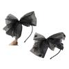 Vintage Gothic Lace Bow Headband Womens Headpiece Wedding Halloween Headwear