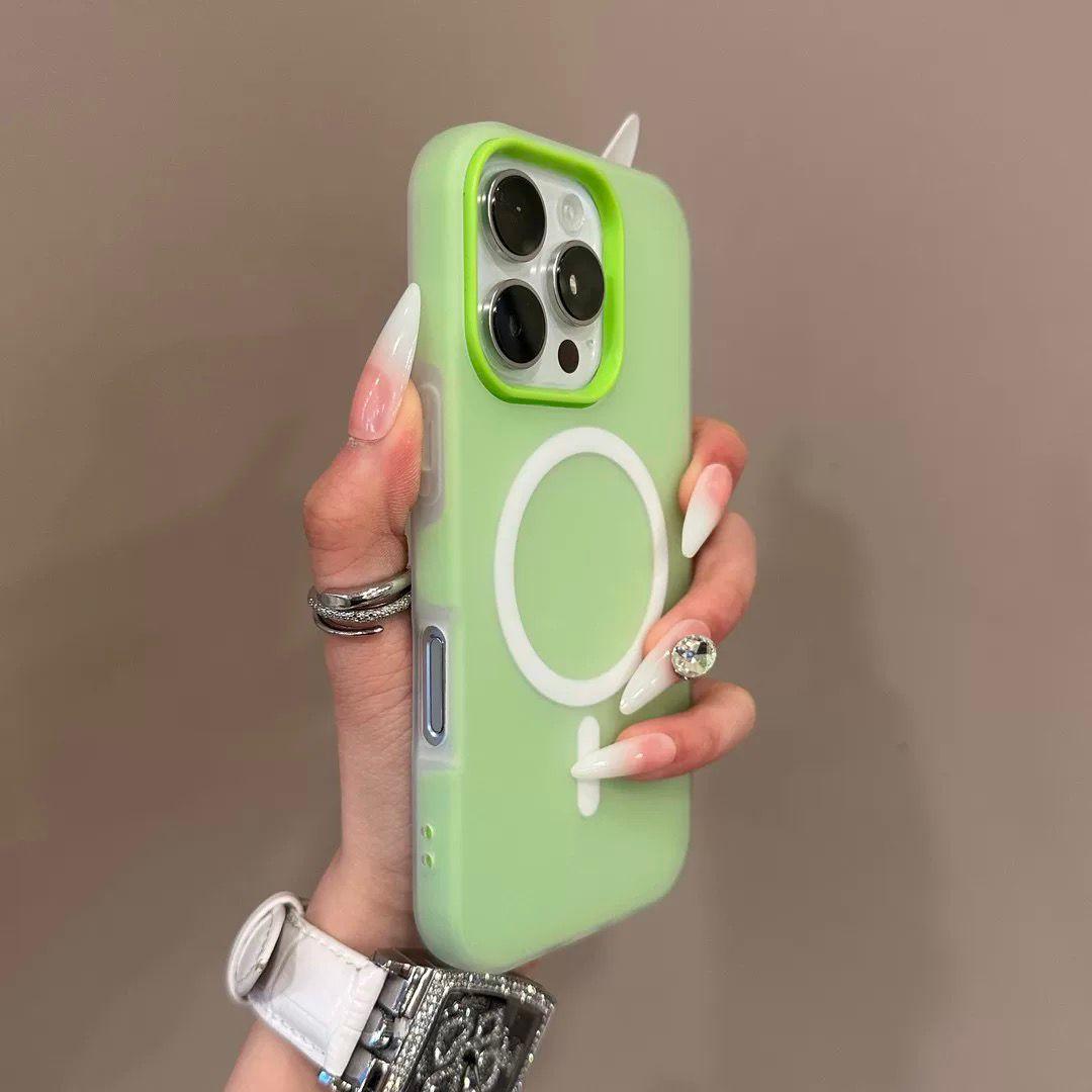 

Candy Color 2 IN 1 Magsafe Case for iPhone 17 Air 16 15 14Plus 13 12 Pro Max 11 Magnetic Wireless Charge Clear Soft Cover For iPhone 13Pro