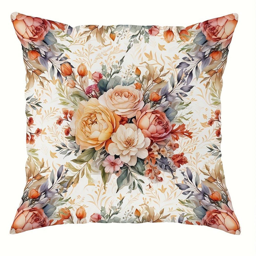 Floral-Printed Pillowcases: Embrace Nature'S Beauty For Your Home Sofa Cushion Cover Home Room Decoration 2D Flat Printing