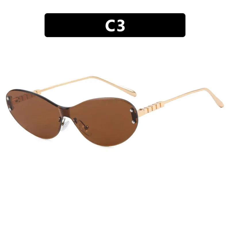 

Men Women New Fashion Sunglasses Ins Style Rimless UV400 Sunglasses Goggles Trendy Vacation Seaside Sunglasses Eyeglasses