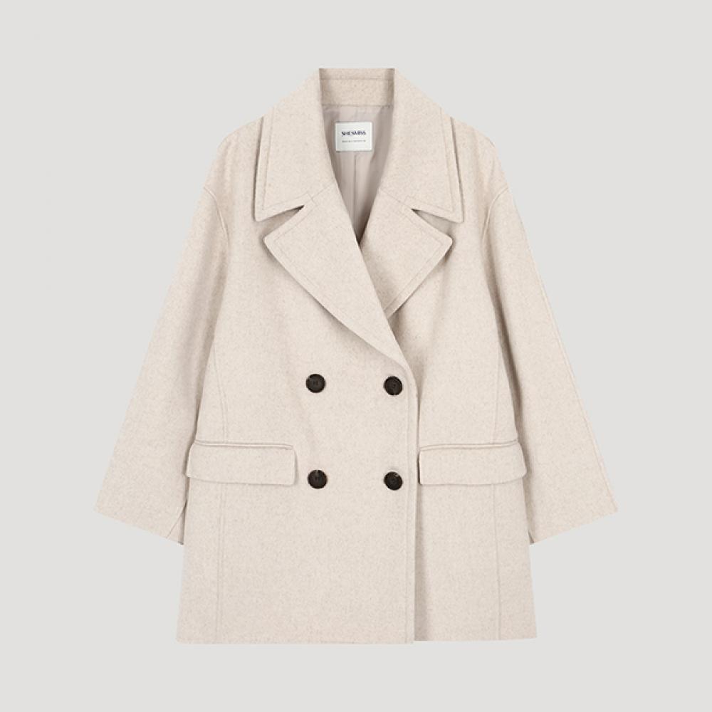

She S miSS Wide Double Handmade Coat Swhcto42070 Ot oatmeal/55