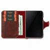 Denior B01 Oil Wax Cowhide Magnetic Button Genuine Leather Case