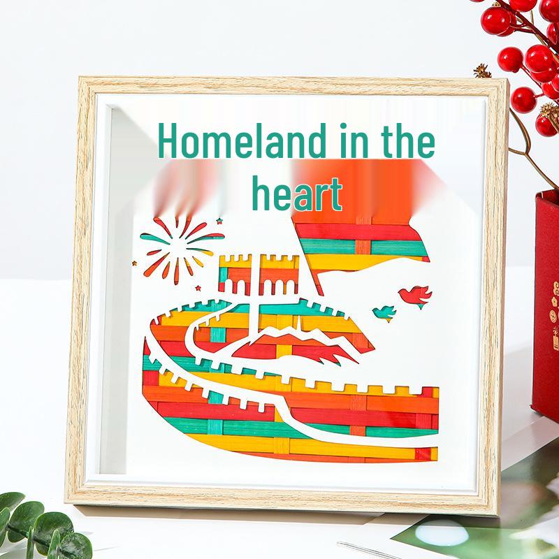 DIY Bamboo Weaving Kit: Intangible Cultural Heritage Craft for Kids & Parent-Child Activity, Perfect as a New Year's Day Photo Frame Gift.