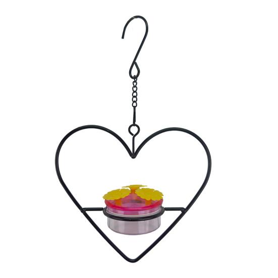 

Подвесная кормушка для колибри для улицы, круглая кормушка для птиц в форме сердца с 3 отверстиями для кормления, защищенная от муравьев и пчел, кормушка для колибри для крыльца, патио 1pc Love Heart