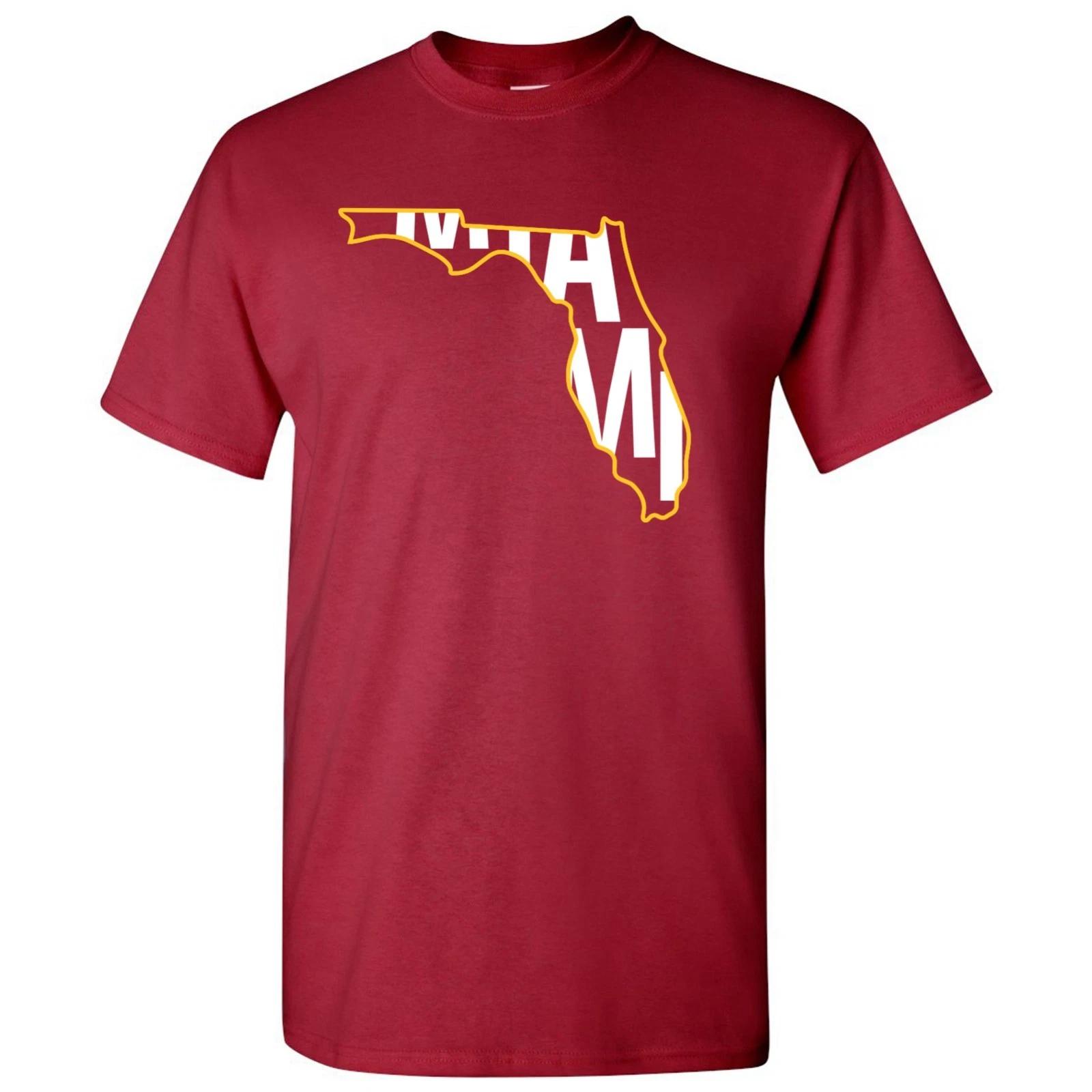 

Miami Basketball State Outline Unisex T-Shirt - Cardinal 2XL