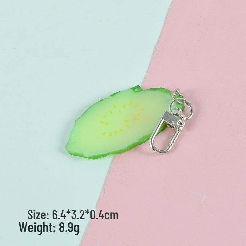 Vegetable Keychain Set: Chili, Broccoli, Garlic Food Pendants - Unique Bag Accessories