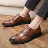 Spring and Autumn New Men's Shoes Brock Large Size Business Casual Men's Leather Shoes Size Wedding Shoes