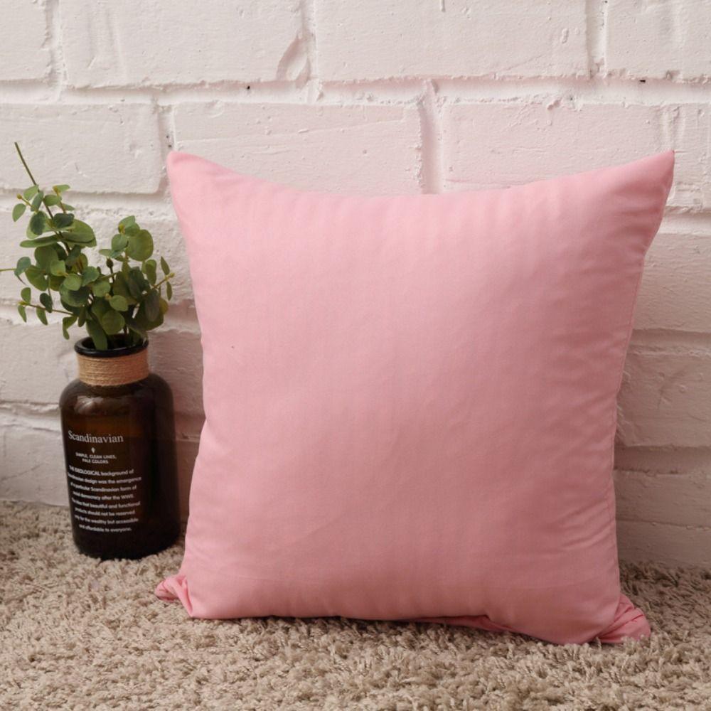 Colorful Solid Color Pillowcases Simple Cushion Cover Candy Color Pillow Case Cover  Office