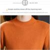 Women's Crew Neck Sweater Autumn and Winter Gradient Knit Pullover Loose Thick Knit Top