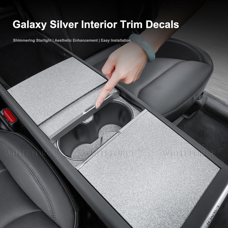 For Tesla Model Y Juniper 2025 Center Console Panel Sticker Center Console Cover Protector Panel Film Button Sticker Accessories