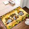 1pc Sunflower Gnome Pattern Doormat, Golden Diamond Velvet Entryway Mat, Outdoor Door Mat, Suitable for Living Room, Entryway, Dining Room, Bathroom a