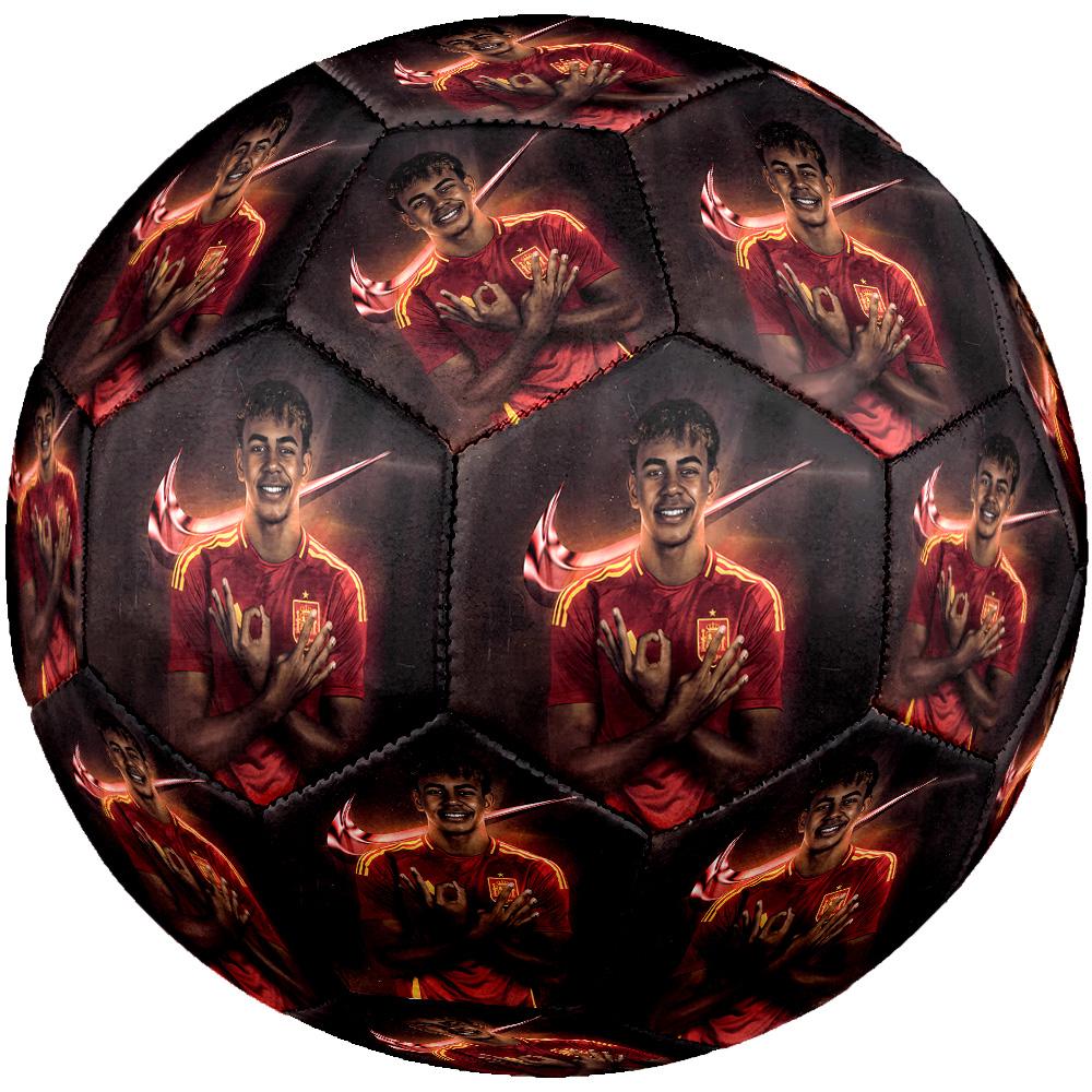 Yamal Size 5 Soccer Ball Machine-Stitched Indoor/Outdoor Universal Football Perfect Commemorative Gift for Soccer Lovers