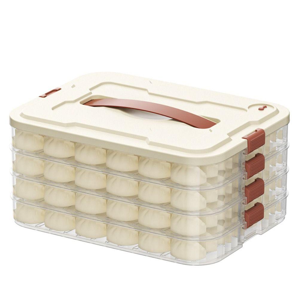 Multi-Layer Dumpling Storage Box Fresh Keeping 1/2/3/4/ Layers Freezer Box Large Capacity Sealed Food Storage Container