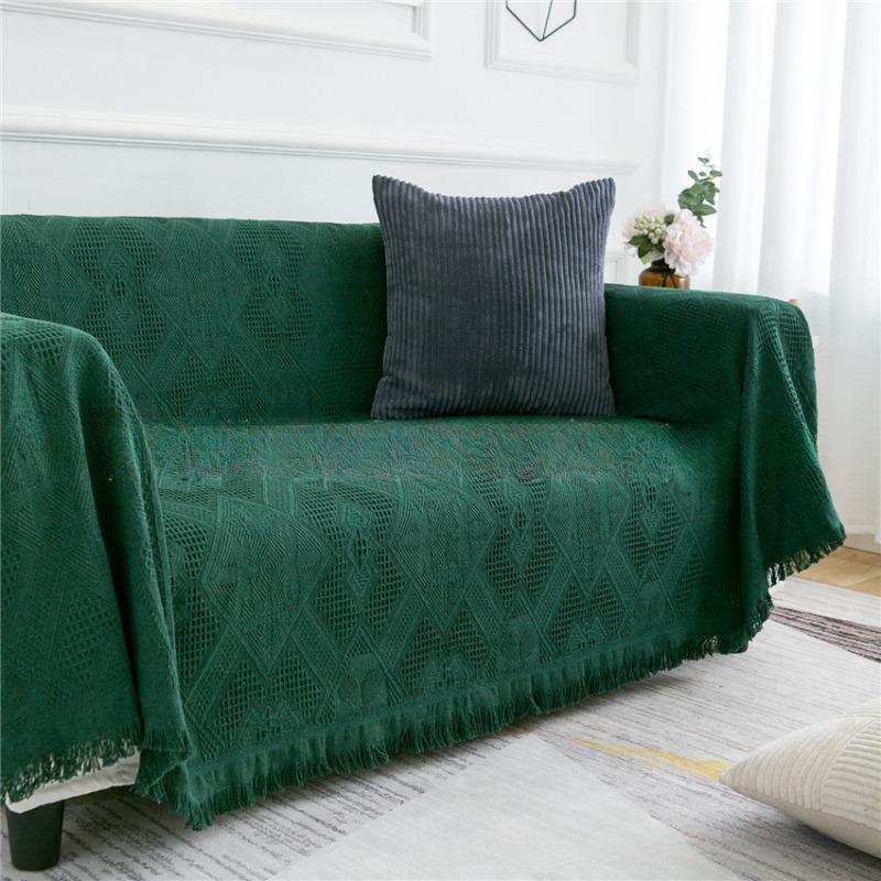 1PC Nordic Chenille Sofa Cover Tassels Washable Couch Blanket Sofa Towel for Living Room Home Outdoor Camping Picnic Funda