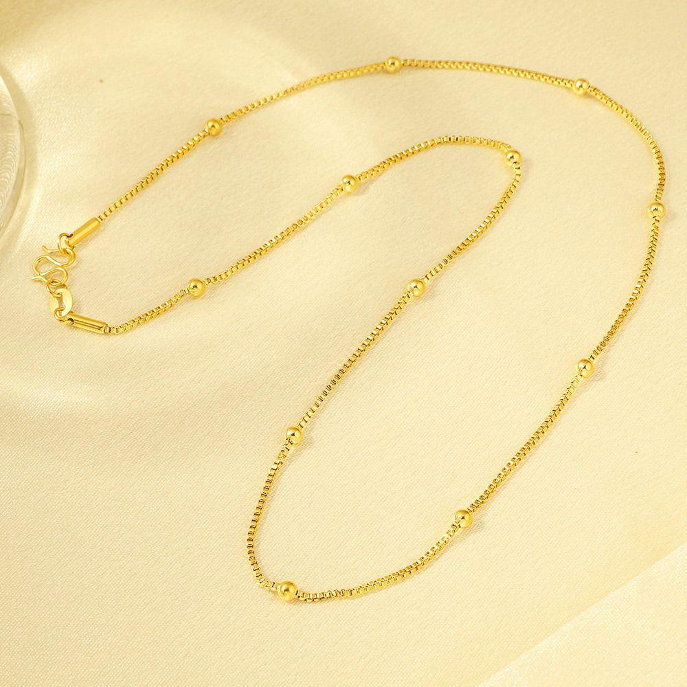 1Pcs New Titanium Steel Chain Necklace Non-fading All-match Clavicle Chain 45cm M-shaped Women's Simple Necklace
