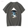 T-shirt Smurfcat Umorismo Viviamo Amore Menzogna Meme Divertente manica lunga o corta vintage Lavata Elastica moda Stiloso
