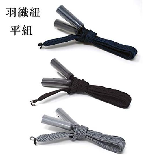 Kimono Haori Cord for Pure Flat Boxed [Stylish Iroha] Men, Men's, Silk, 100% Silk, Braid, Sasanami, (gray)