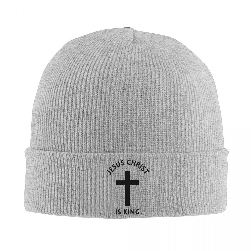 Jesus Christ Is King Knitted Hat Beanies Winter Hats Warm Casual Christian God Cap Men Women