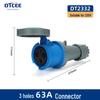 IP67 Three-Phase Industrial Plug Socket: 63A/125A, Waterproof, Aviation Plug, Male-Female, 3/4/5 Core.