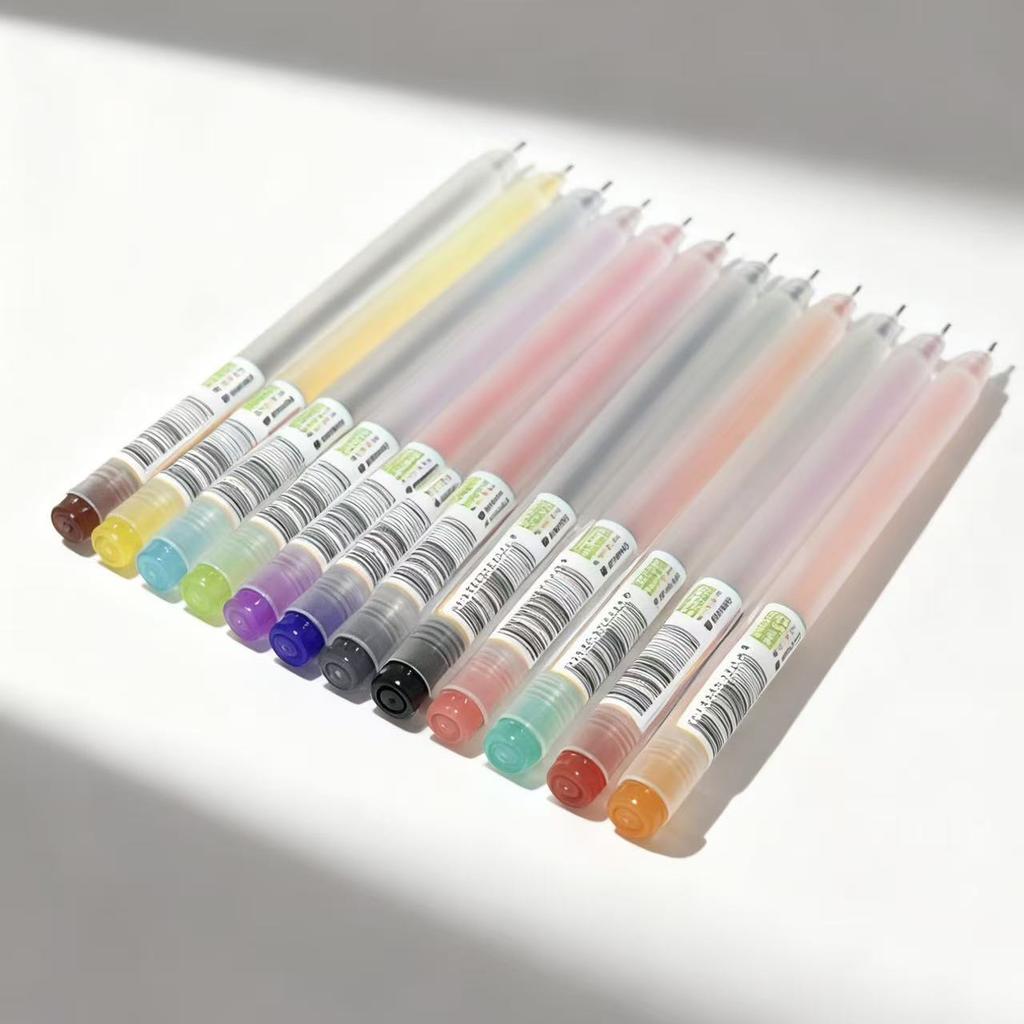 12 Colors Gel Pens for Student Study, Diary, Decor, Crafts, Back To School, Fine Tip