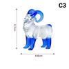 Kristallschaf-Figur 2027 Sternzeichen Schaf Statue Zuhause Schreibtisch Bücherregal Büro Ornament Schaf Dekoration Feng Shui Bringt Glück