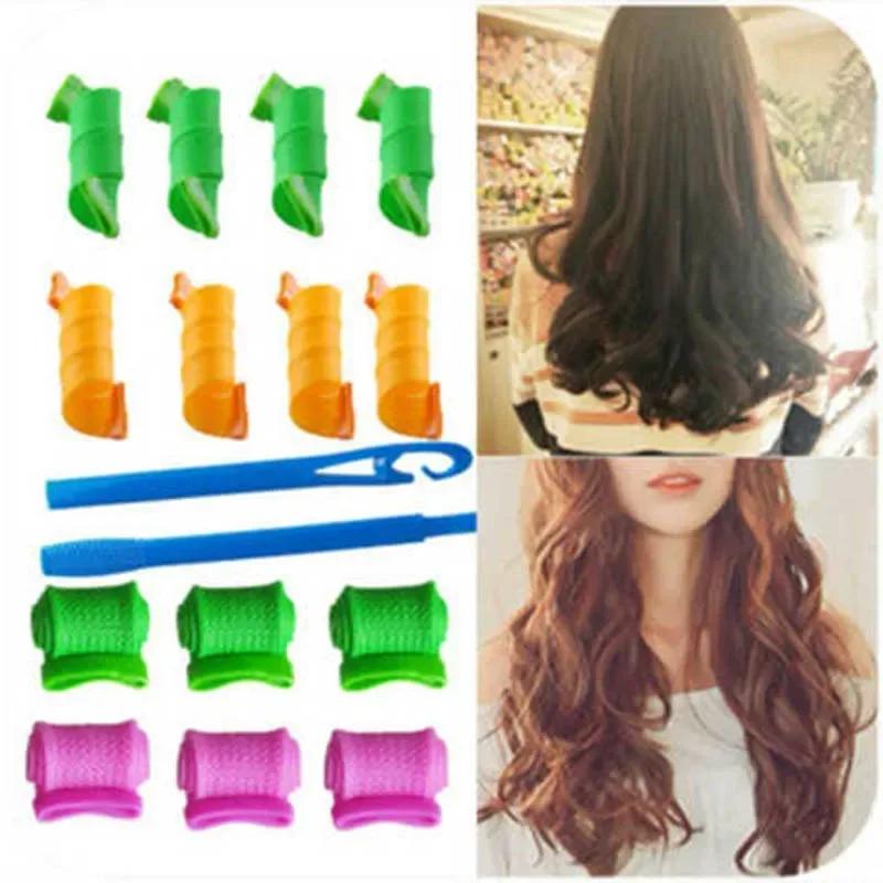 12/18PCS Hair Curler Hair Rollers Heatless Curler Curling Tongs Headband Curls Sleeping Soft Waves Formers No Heat Curls Modeler