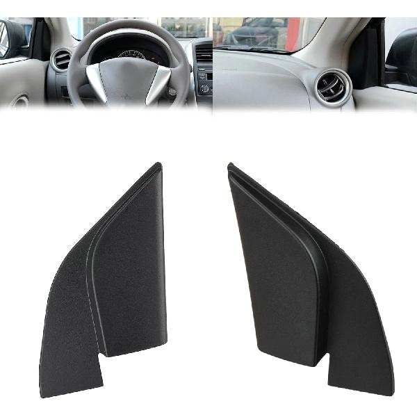 Car Inner Mirror Corner Cover Trim Replacement For Nissan Versa 2012 2013 2014 2015 2016 2017 2018 (Left + Right Side)
