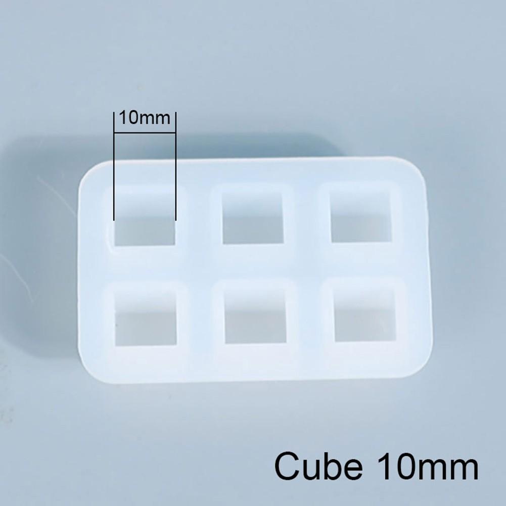 

AB Glue Earrings Bracelet Handmade DIY Silicone Cube Round Beads 10mm cube (without holes)