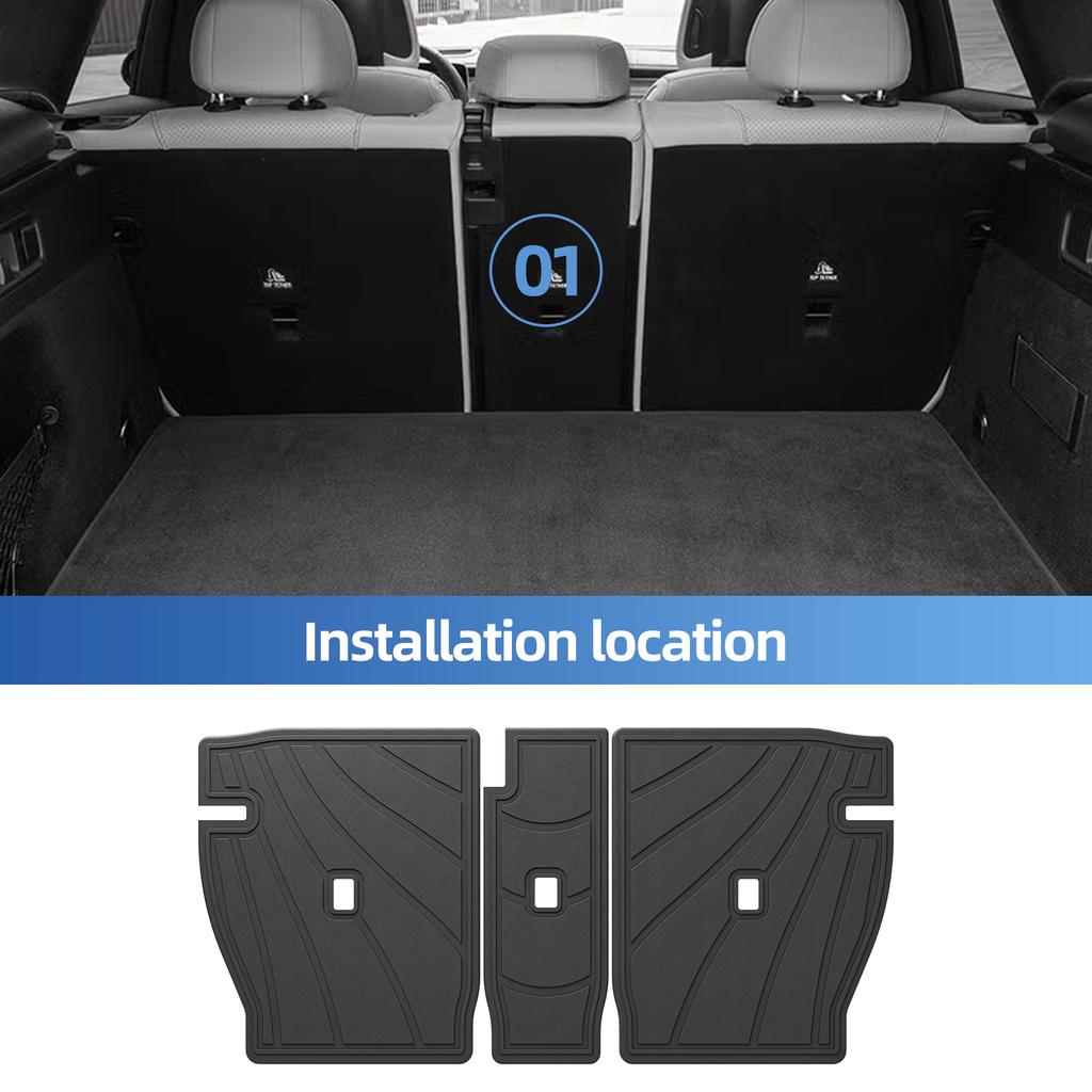 Smabee Left Drive for Benz GLC SUV 2023-2026 (Not for Coupe & PHEV (350e)) 5seat TPE 3D Car Floor Mats Trunk Pad Accessoreis